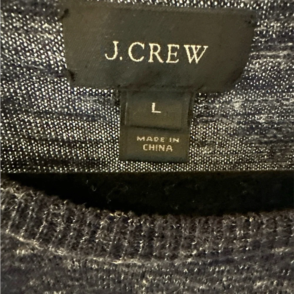J. Crew Blue Crewneck Sweater Classic Knit Design